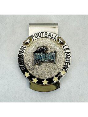 NFL Carolina Panthers Logo Money Clip Silver-tone Metal Football